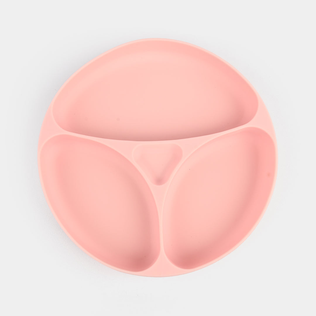 Baby Silicone Divided Plate with Spoon & Fork