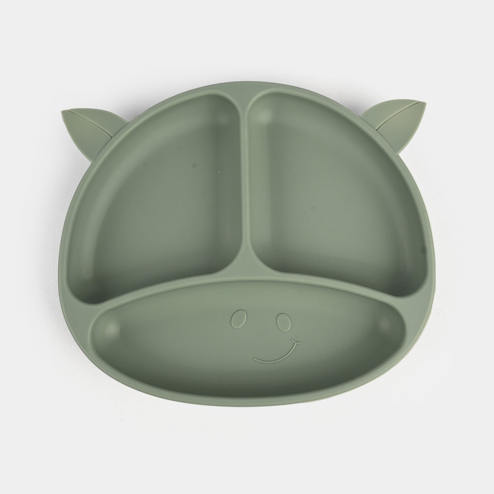 Baby Silicone Plate with Fork & Spoon Set