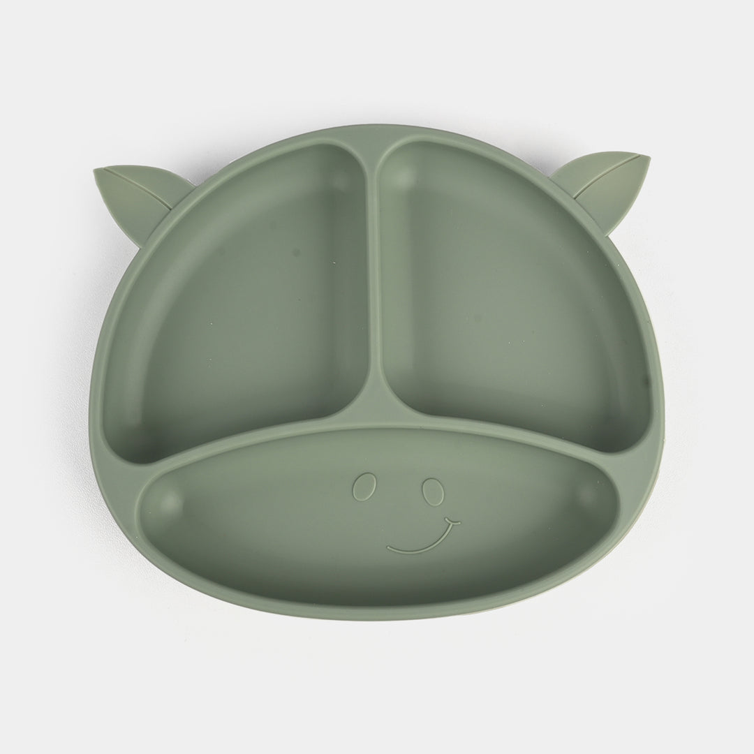 Baby Silicone Plate with Fork & Spoon Set