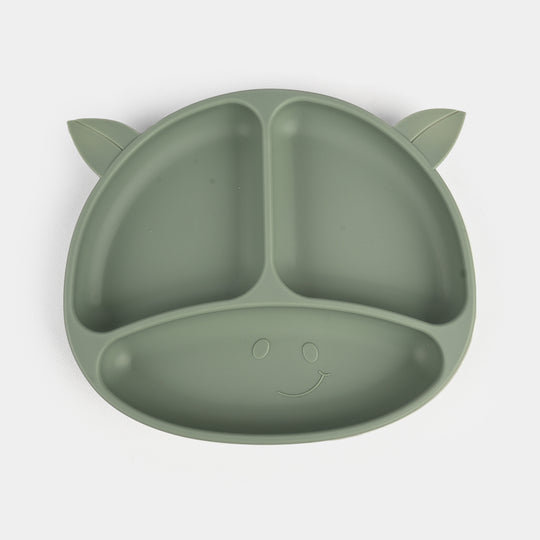 Baby Silicone Plate with Fork & Spoon Set