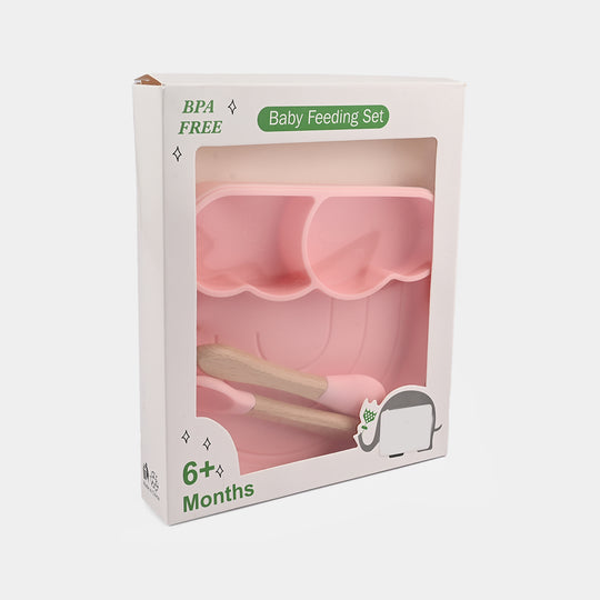 Baby Silicone Plate with Spoon & Fork