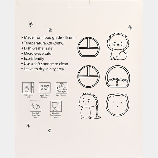 Baby Silicone Plate with Spoon & Fork