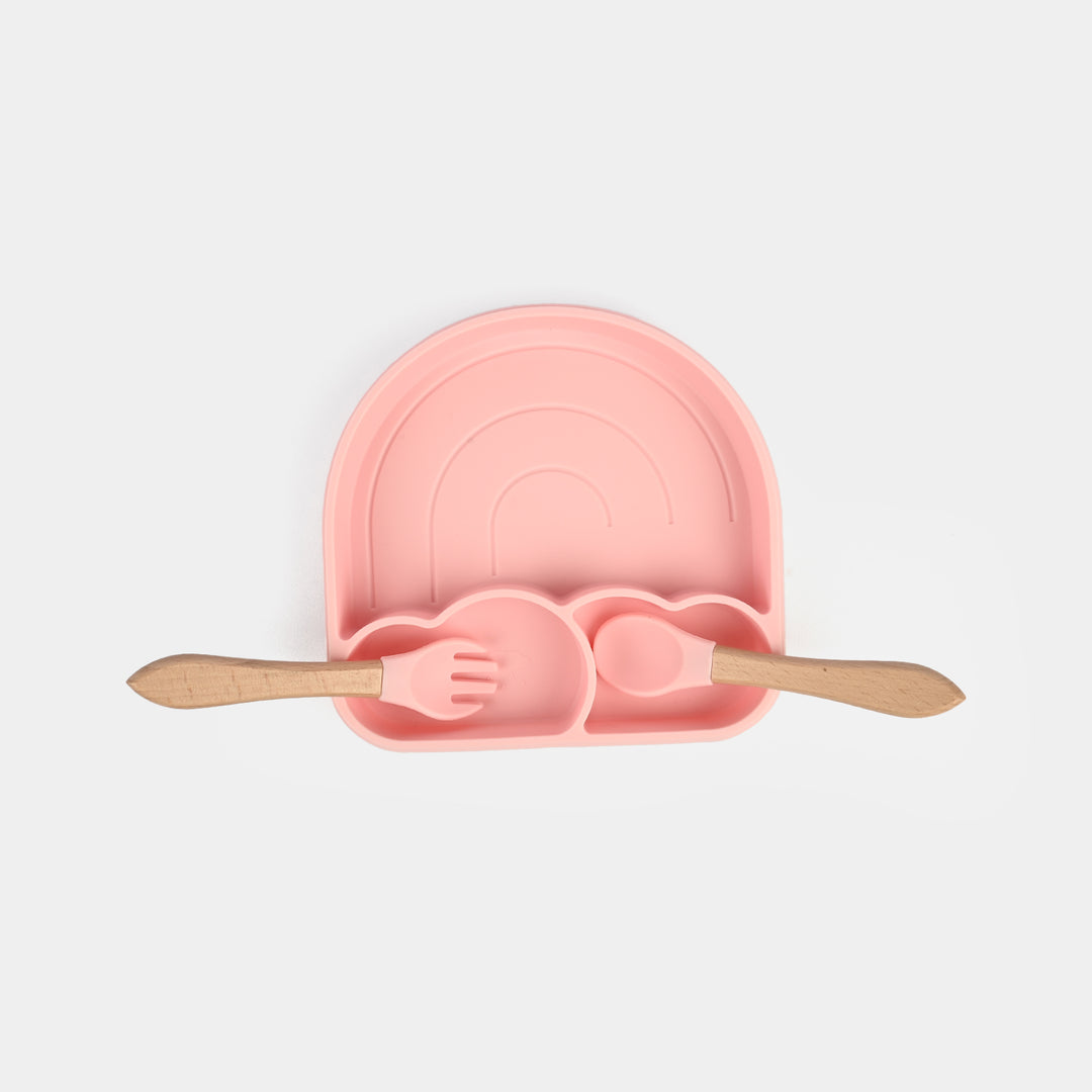 Baby Silicone Plate with Spoon & Fork
