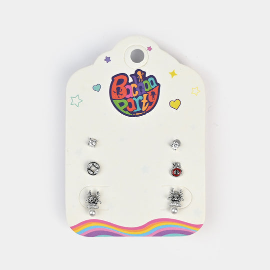 Fancy 3 Pair Stud Earring for Girls