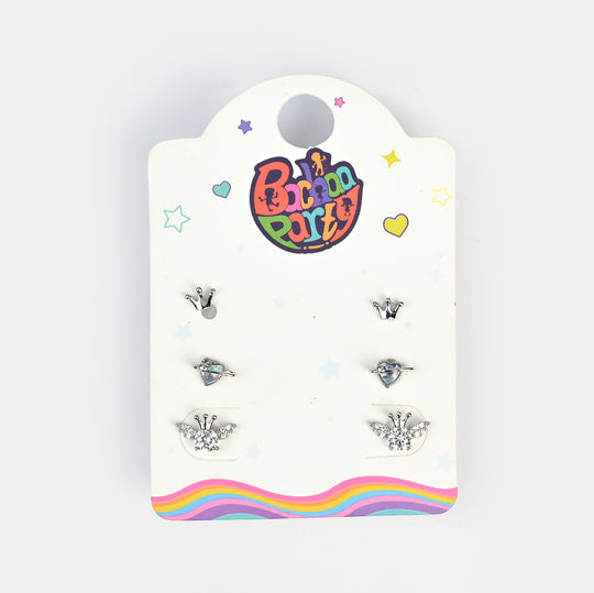 Fancy 3 Pair Stud Earring for Girls