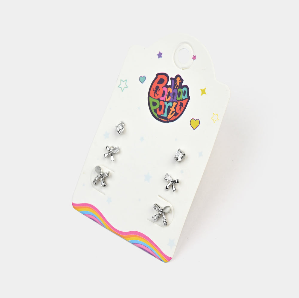 Fancy 3 Pair Stud Earring for Girls