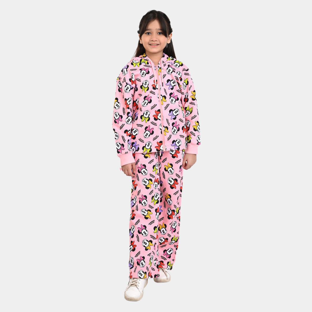 Girls Fleece 2 Piece Suit Character-Q.Pink