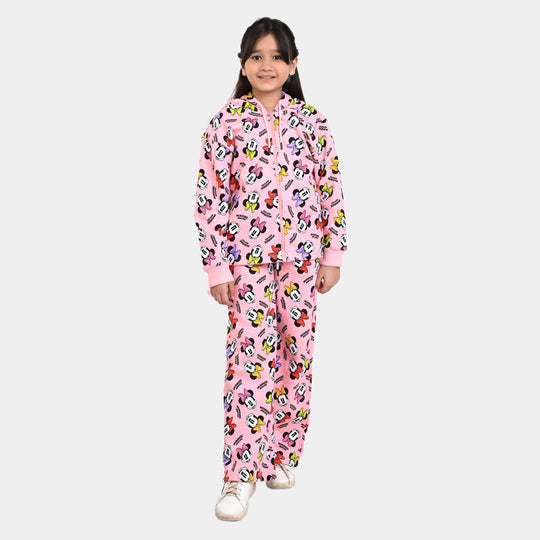 Girls Fleece 2 Piece Suit Character-Q.Pink
