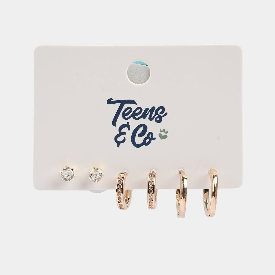Earrings – 3 Pairs Set | Stylish, Lightweight & Everyday Wear