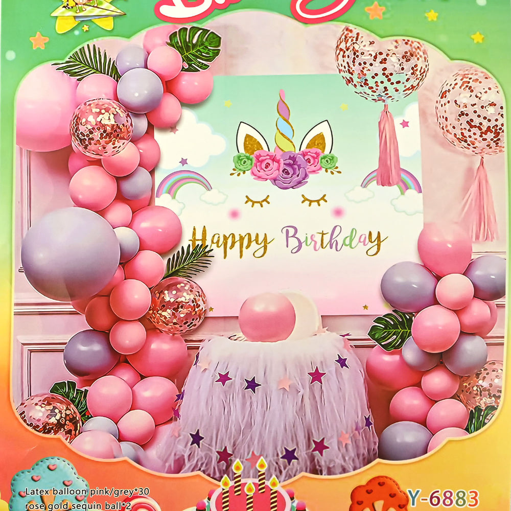 Character Theme Balloons HBD Party Decorations