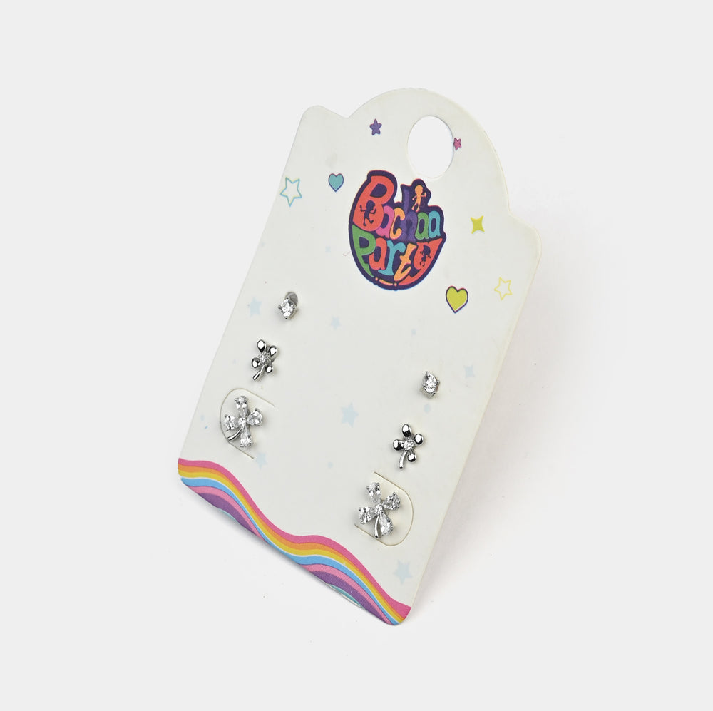 Fancy 3 Pair Stud Earring for Girls