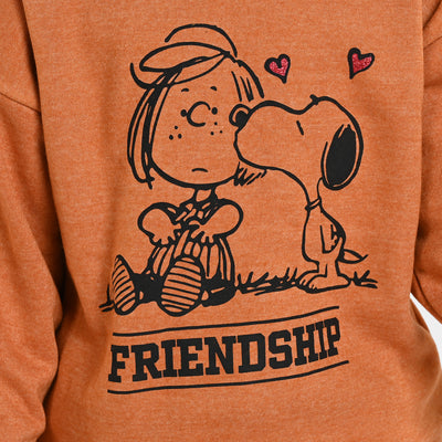 Girls Fleece Sweatshirt Friendship - P-Caramel