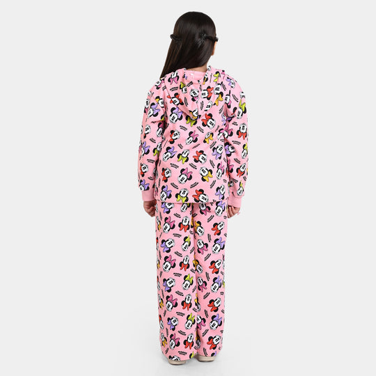 Girls Fleece 2 Piece Suit Character-Q.Pink