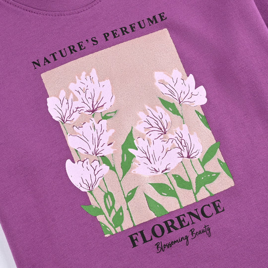 Girls Cotton Jersey T-Shirt H/S Nature Perfumes