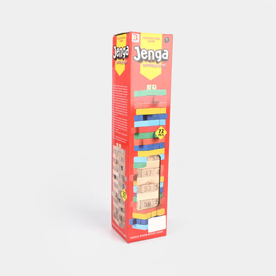 Jenga Game Wooden Blocks, Stacking Tower Game | 72PCS