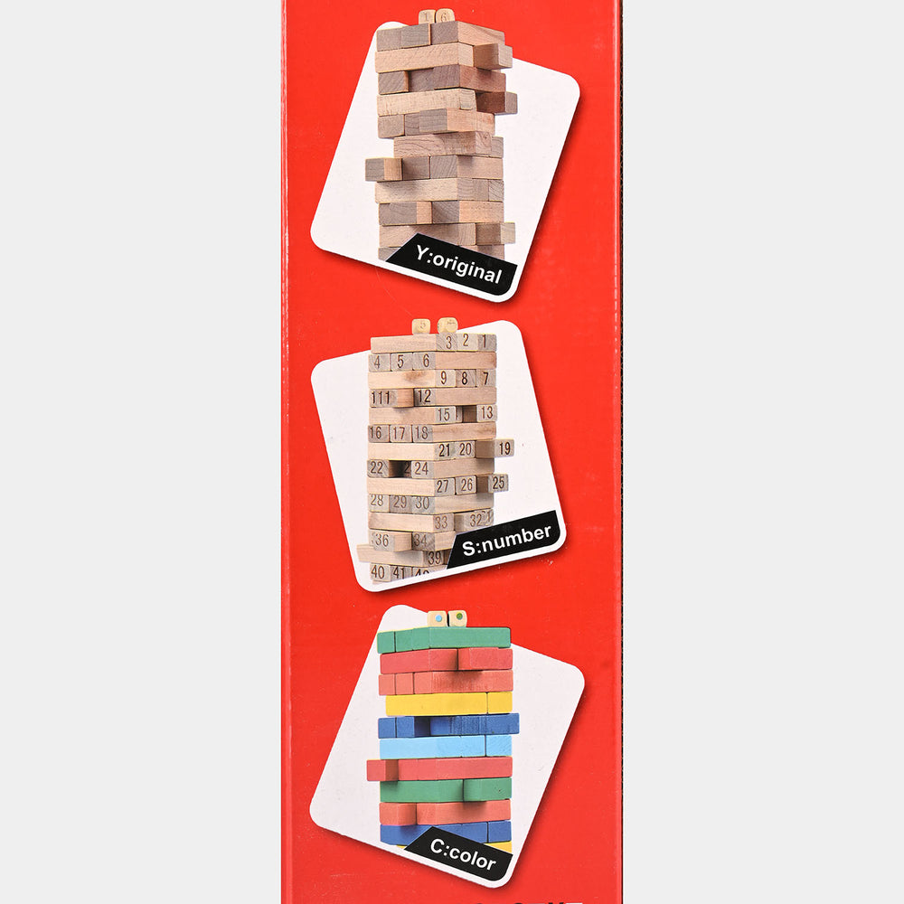 Jenga Game Wooden Blocks, Stacking Tower Game | 72PCS