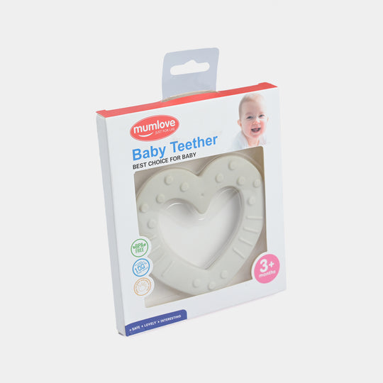 Mum Love Baby Teether Heart Design