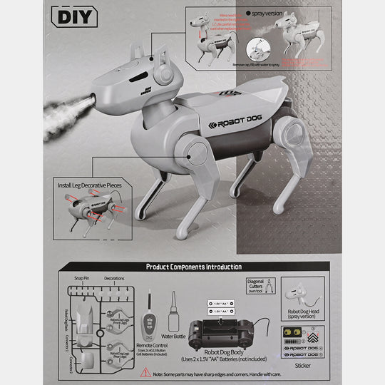 DIY RC Robotic Dog Toy with Spray Function