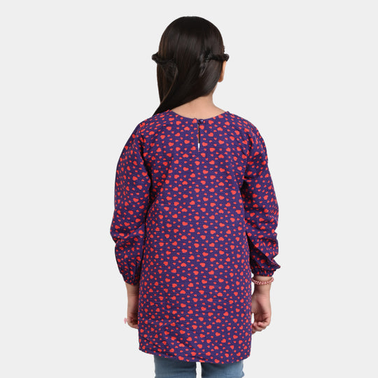 Girls Cotton Casual Top DPCT 2001-Navy Blue