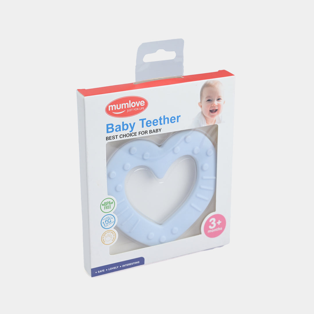 Mum Love Baby Teether Heart Design