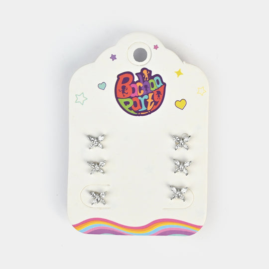 Fancy 3 Pair Stud Earring for Girls