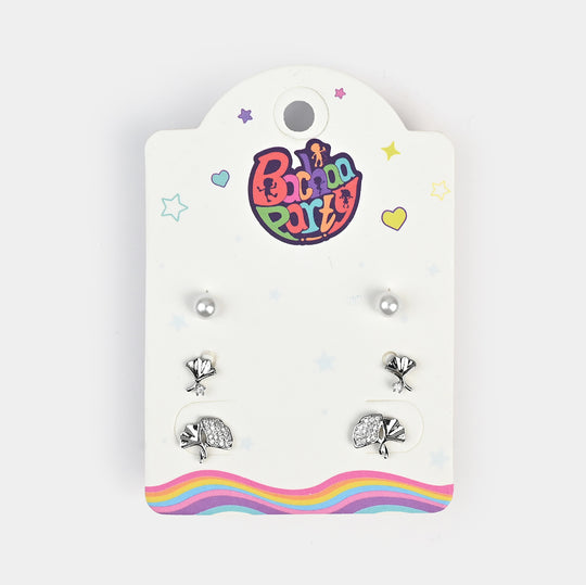 Fancy 3 Pair Stud Earring for Girls