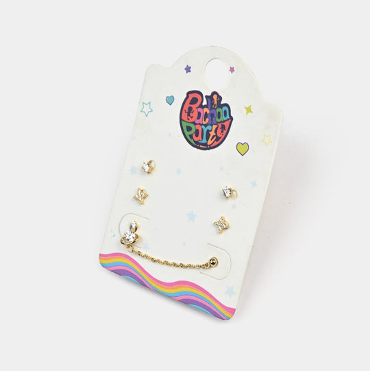 Fancy 3 Pair Stud Earring for Girls