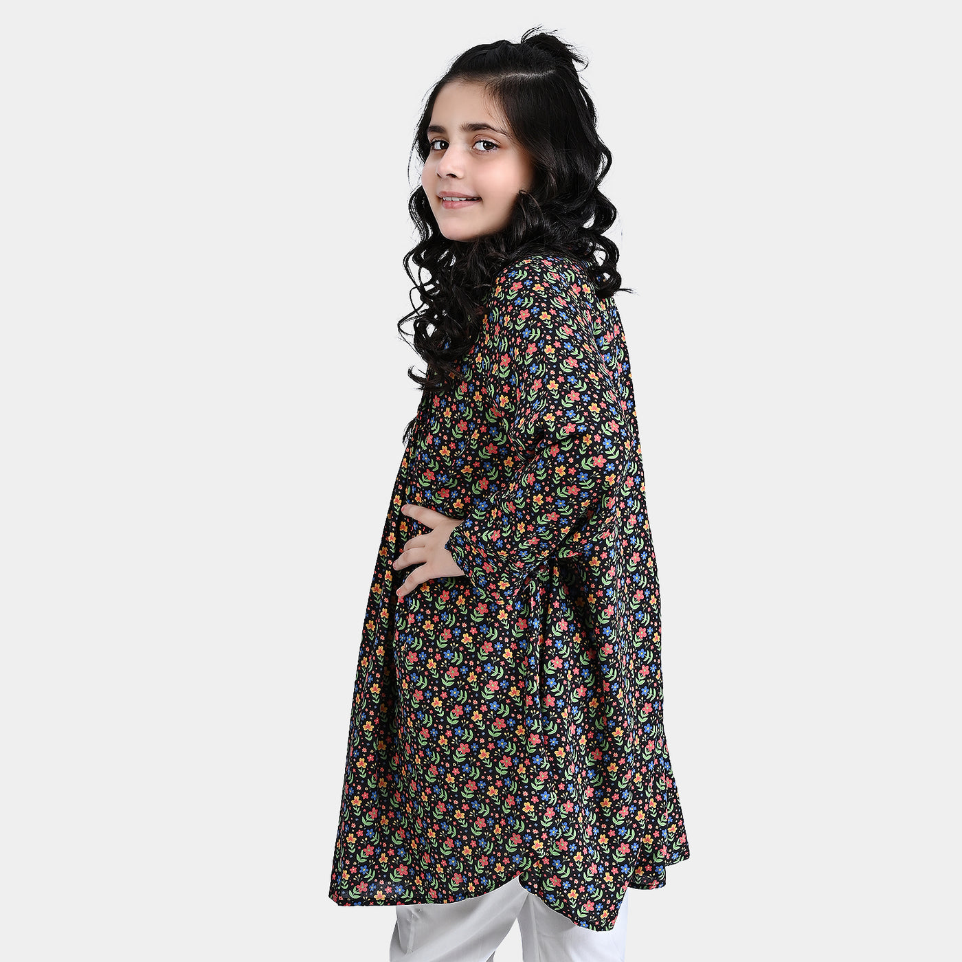 Girls Viscose Casual Frock Molly-Multi