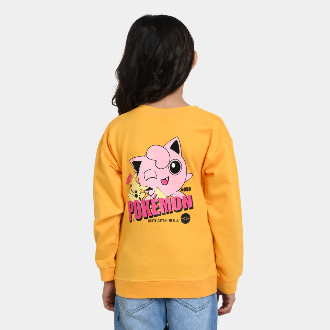 Girls Fleece Sweatshirt Character -Golden Rod