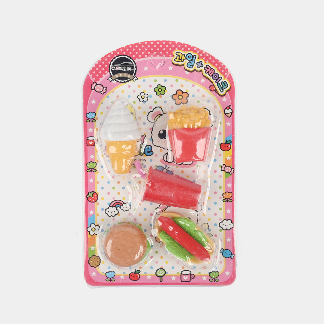 Food-Themed Erasers Set