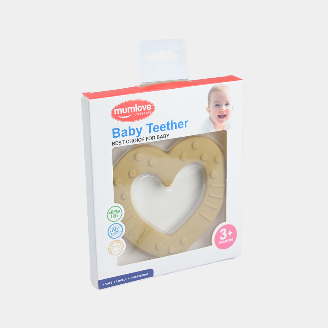 Mum Love Baby Teether Heart Design