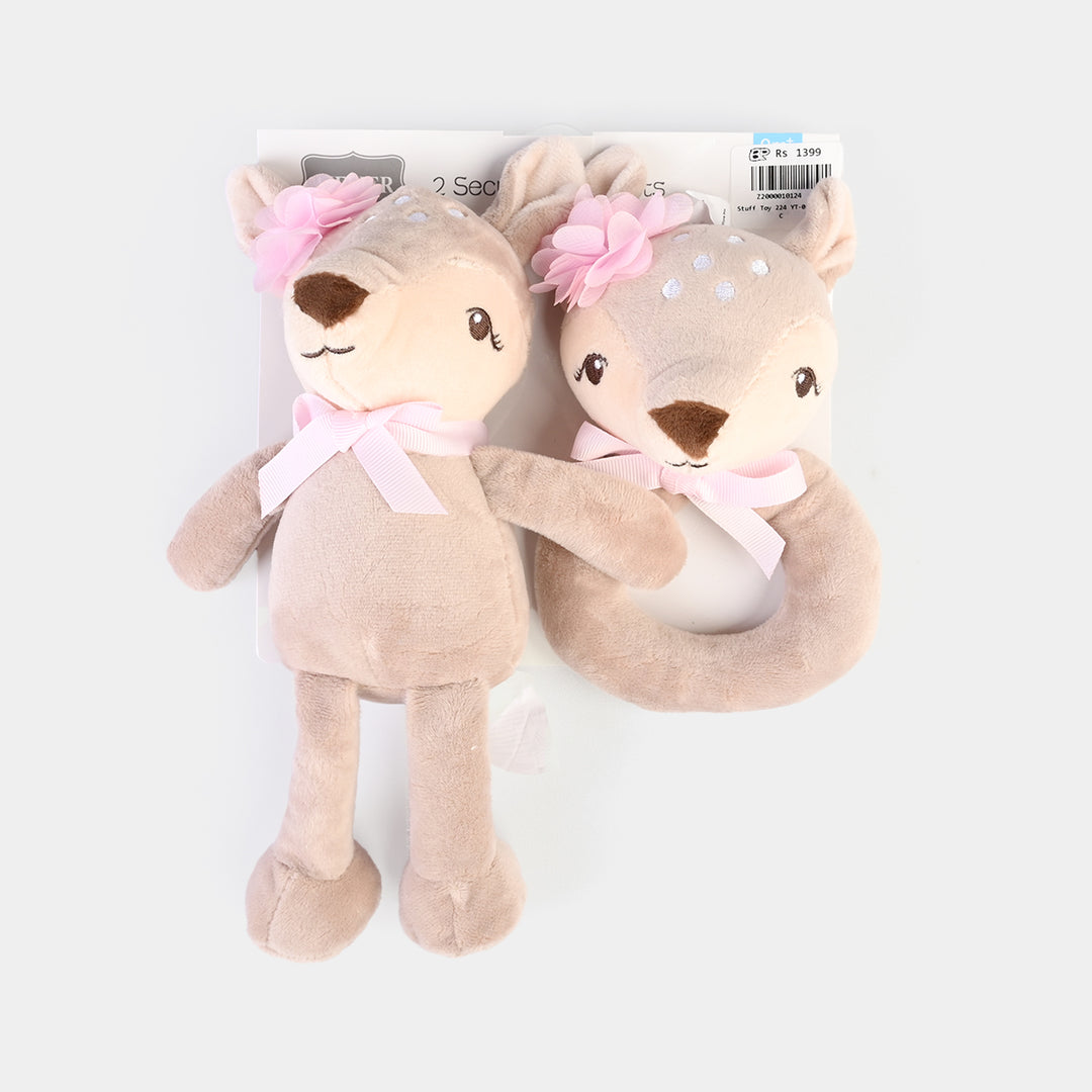 2-Piece Baby Security Blanket Toy Set
