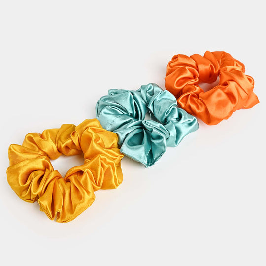 Silk Scrunchies 3PCs Pack Elastic Hair Bands for Girls