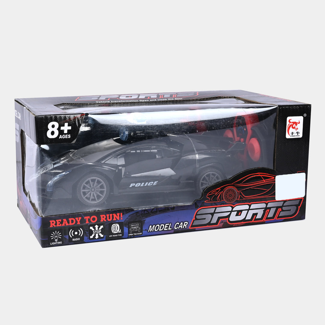 Remote Control Car Police With Light & Sound For Kids