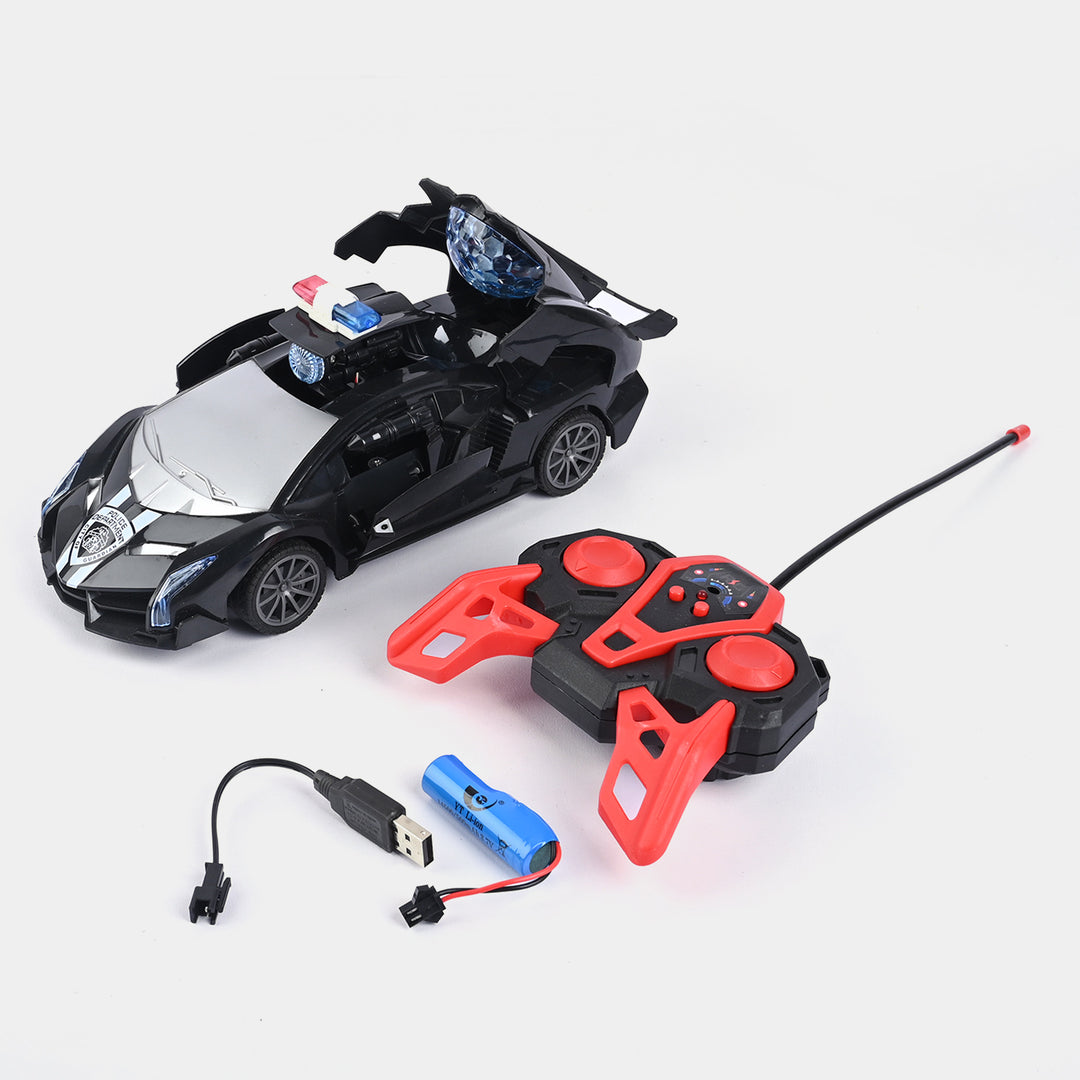 Remote Control Car Police With Light & Sound For Kids