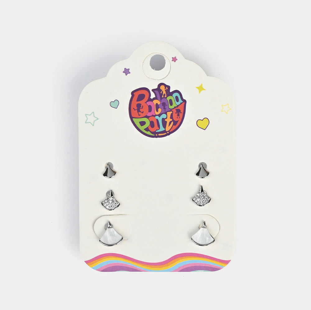 Fancy 3 Pair Stud Earring for Girls
