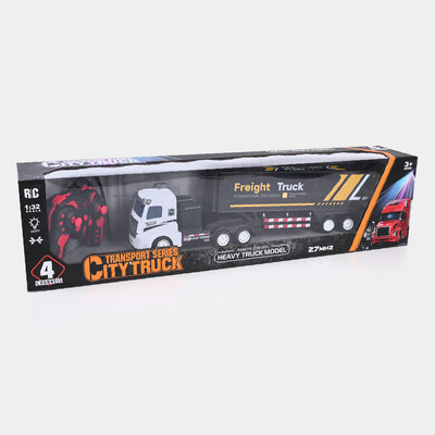 Remote Control Container Truck With Light For Kids
