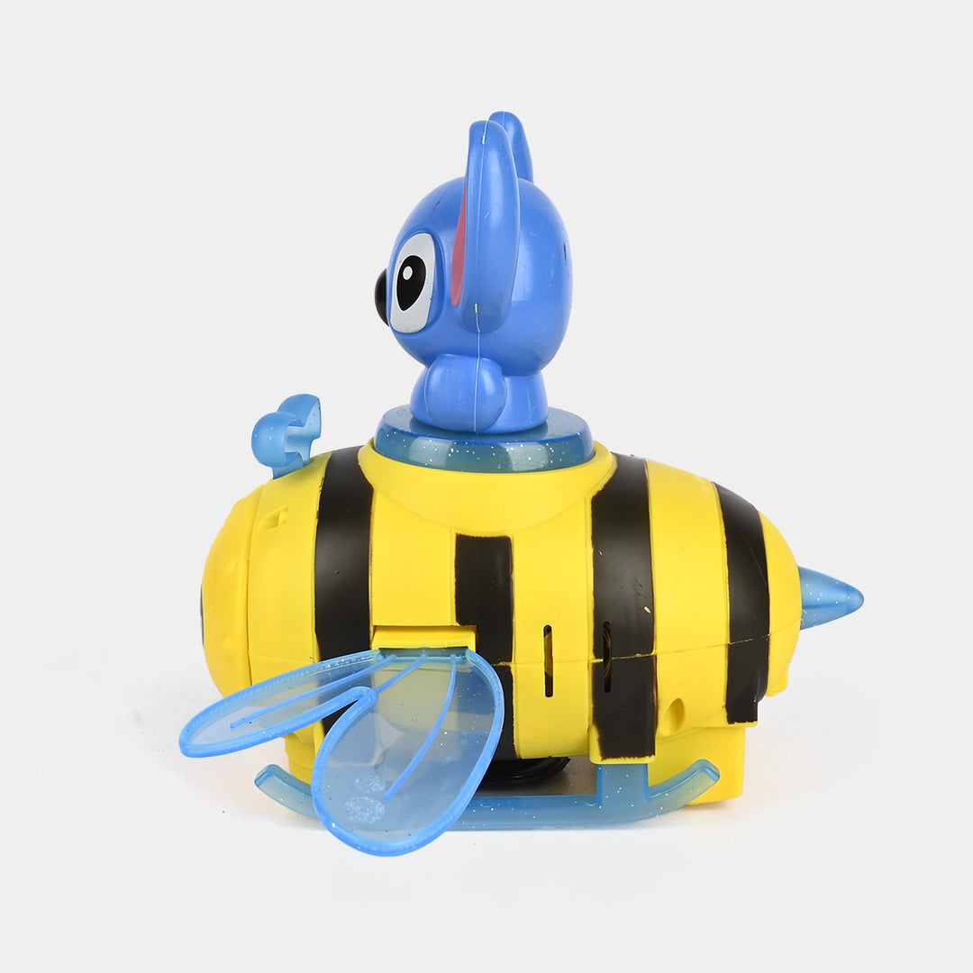 Cute Bee Airplane Universal Toy with Lights & Sound