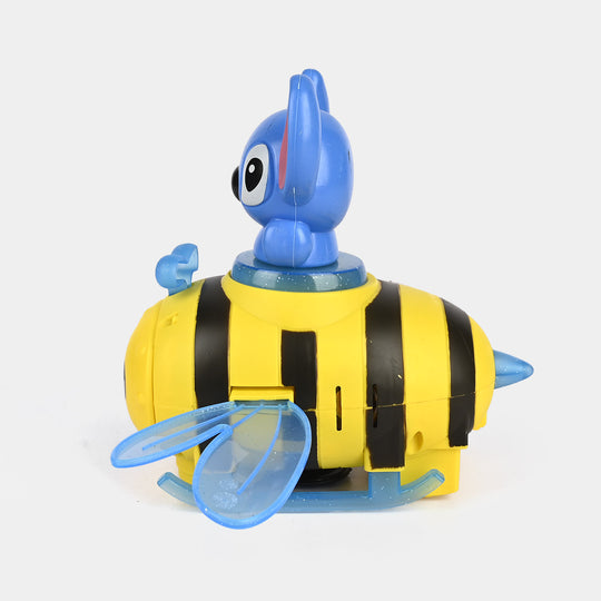 Cute Bee Airplane Universal Toy with Lights & Sound