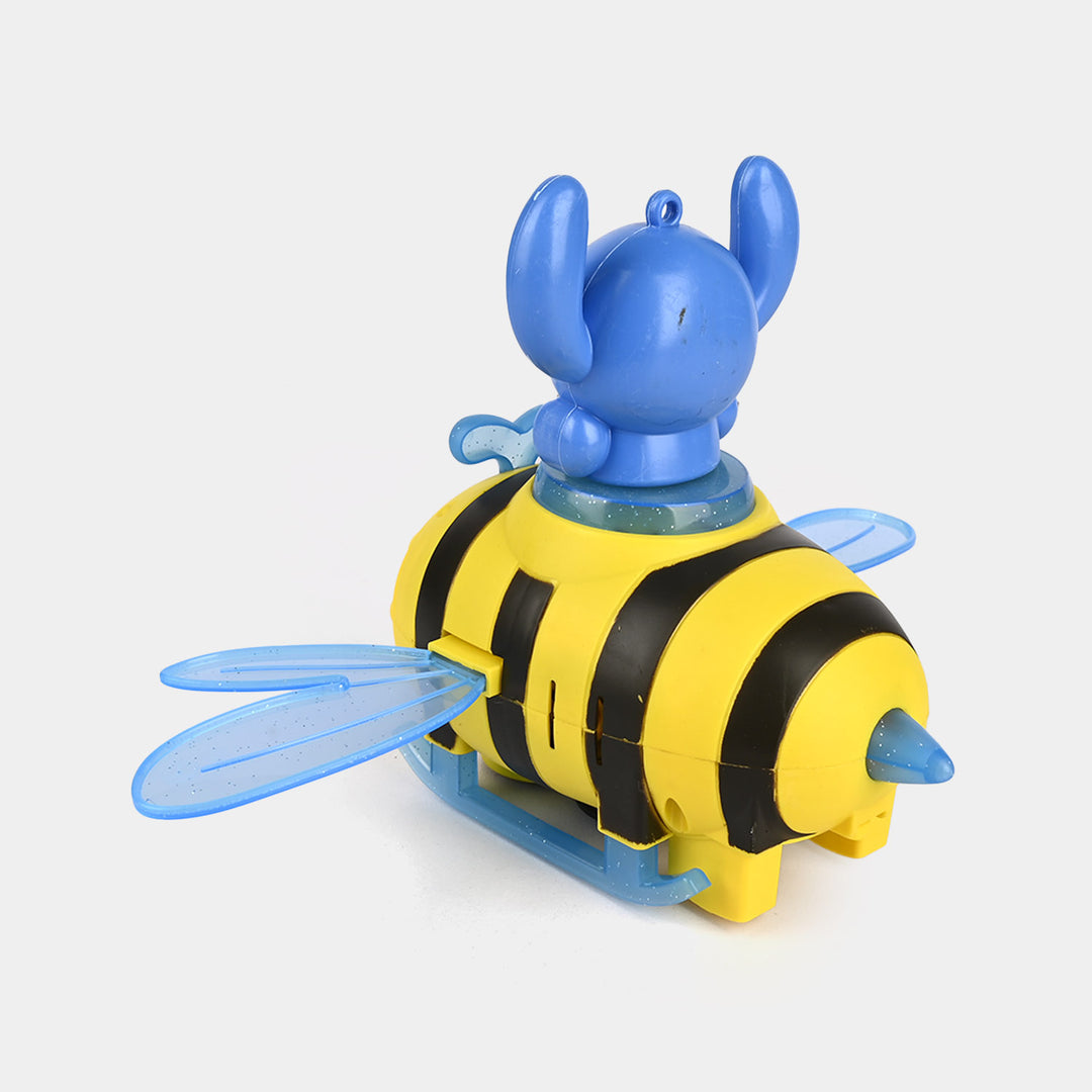 Cute Bee Airplane Universal Toy with Lights & Sound