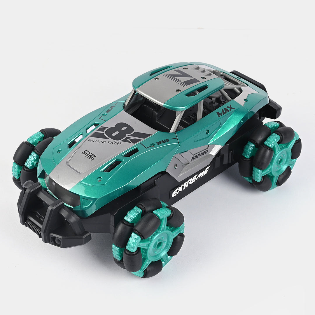 Remote Control Stunt Car With Light & Spray Function For Kids