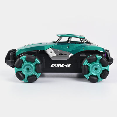 Remote Control Stunt Car With Light & Spray Function For Kids