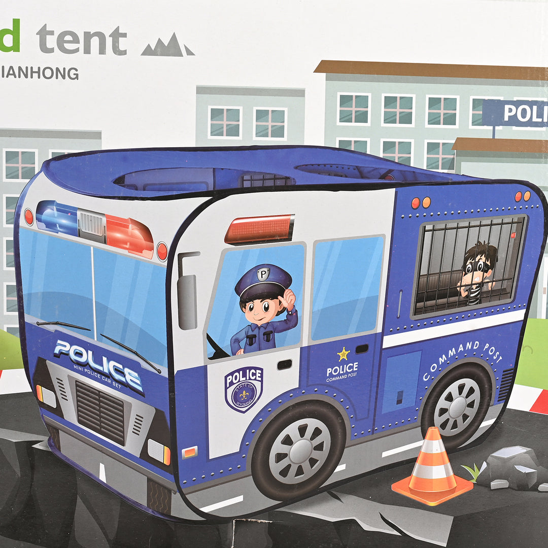 Kids Police Car Play Tent – 30-Piece Activity Set