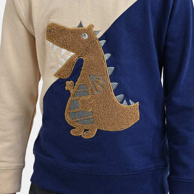 Boys Cotton Sweatshirt Dino-Navy Blue