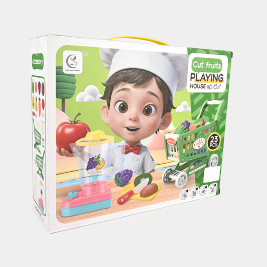 Kids Fruit Cutting Play House Set (23 Pieces)