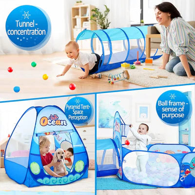 3in 1 Kids Play Tent Tunnel