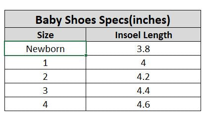 Size Guide Year Old Baby Girl Feet Size Girl Baby Shoe Size One