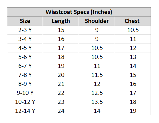 Boys Poly Viscose Waistcoat (Charm)-BLACK
