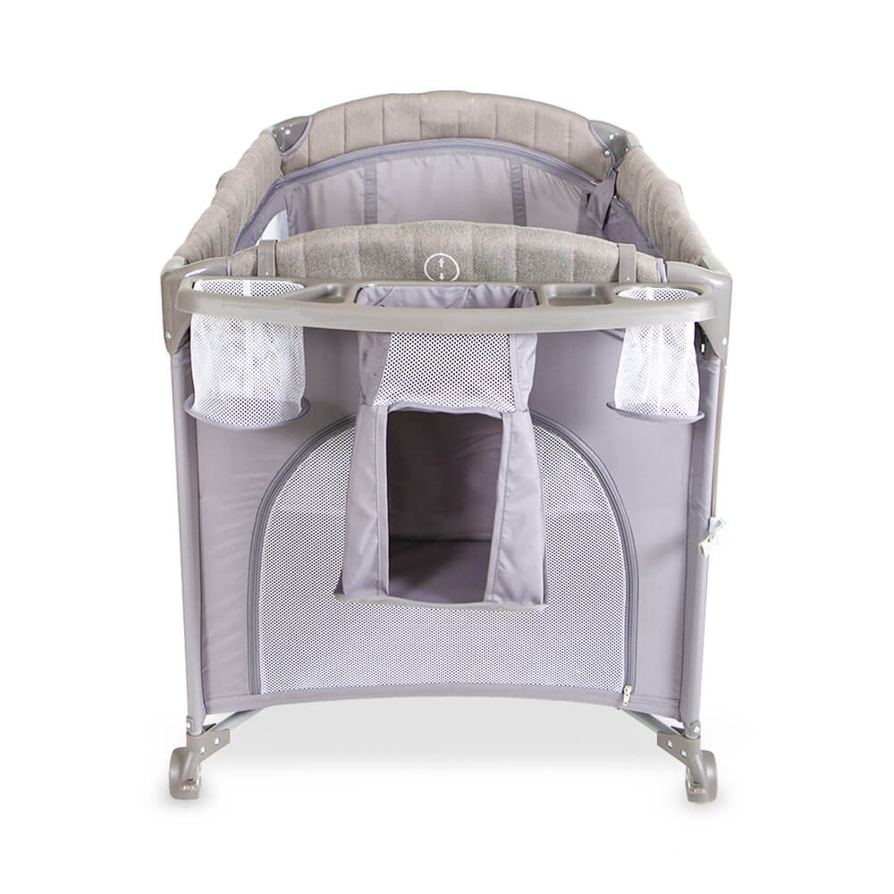 TINNIES DROP SIDE PLAY PEN-GREY (T302-022)