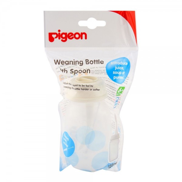 PIGEON WEANING BOTTLE WITH SPOON 120ML